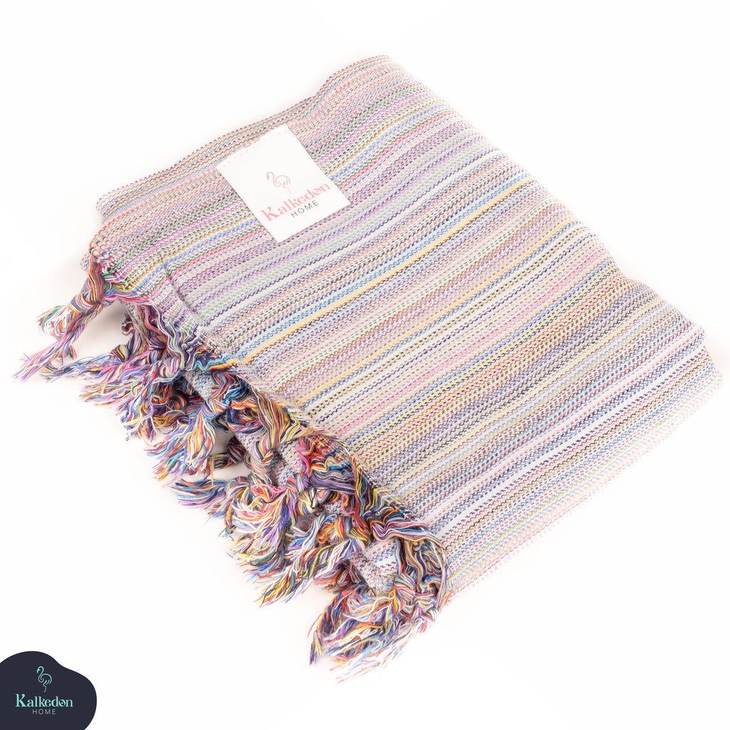 Rainbow Beach Towel | Turkish Towel | Sarong | Beach Wrap