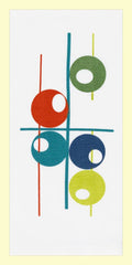 Atomic Circles Mid-Century Flour Sack Tea Towel