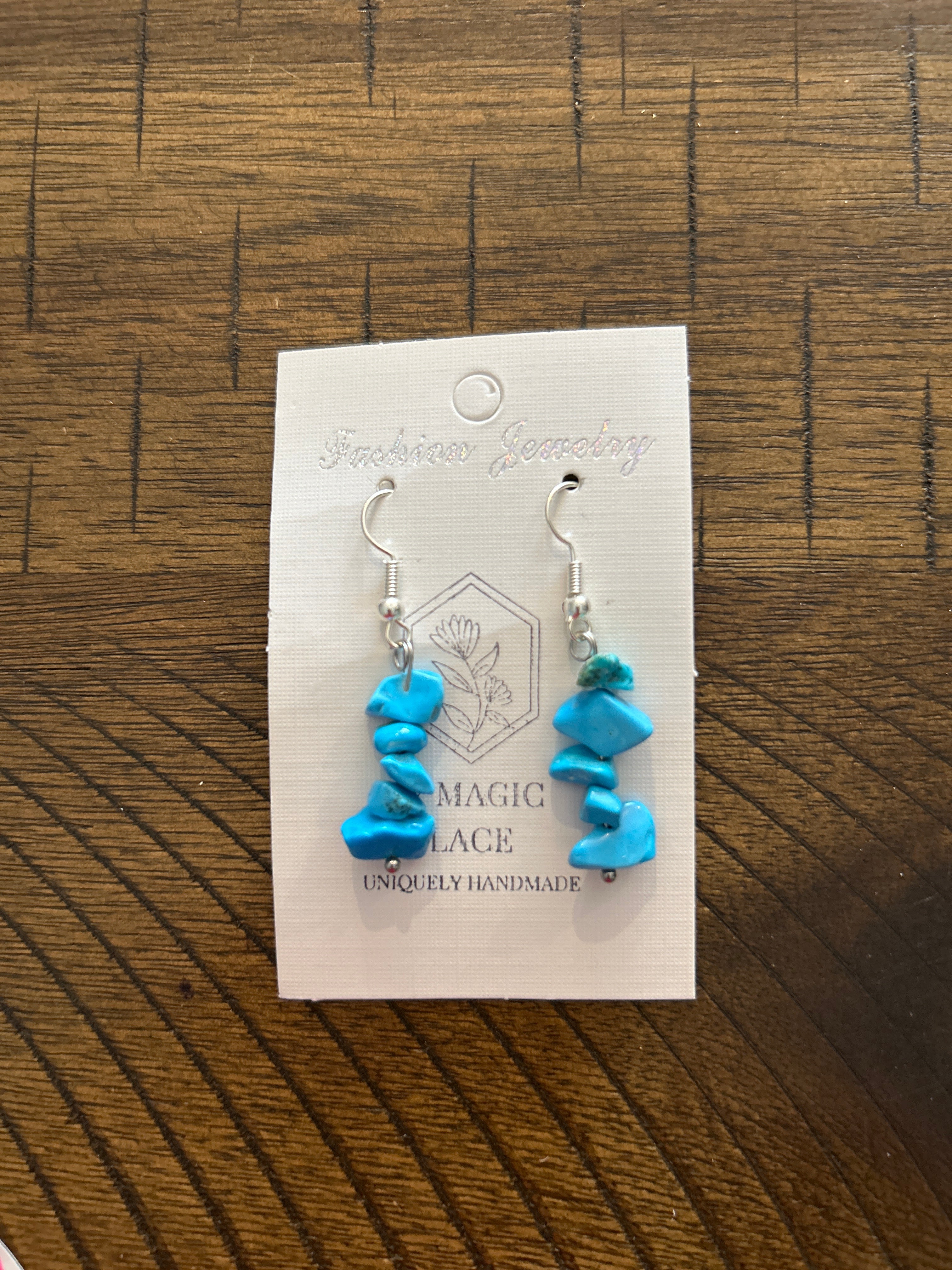 Crystal Earrings ,Stacked Stone Drop Earrings Bohemian Style