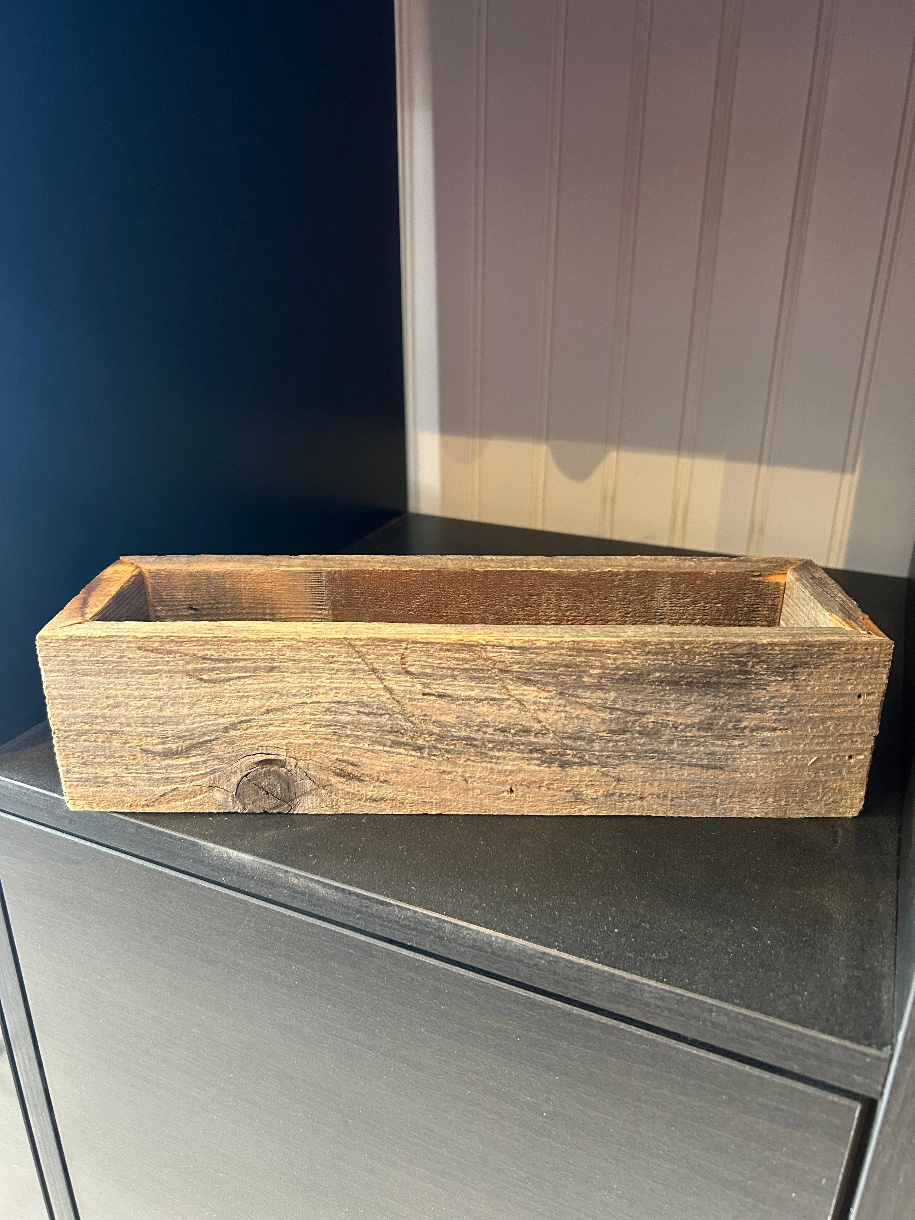 Reclaimed Wood Succulent Planter - Medium Trough