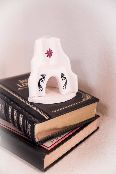 West - Wood Incense Back Flow Burner Southwest Black Turquoi