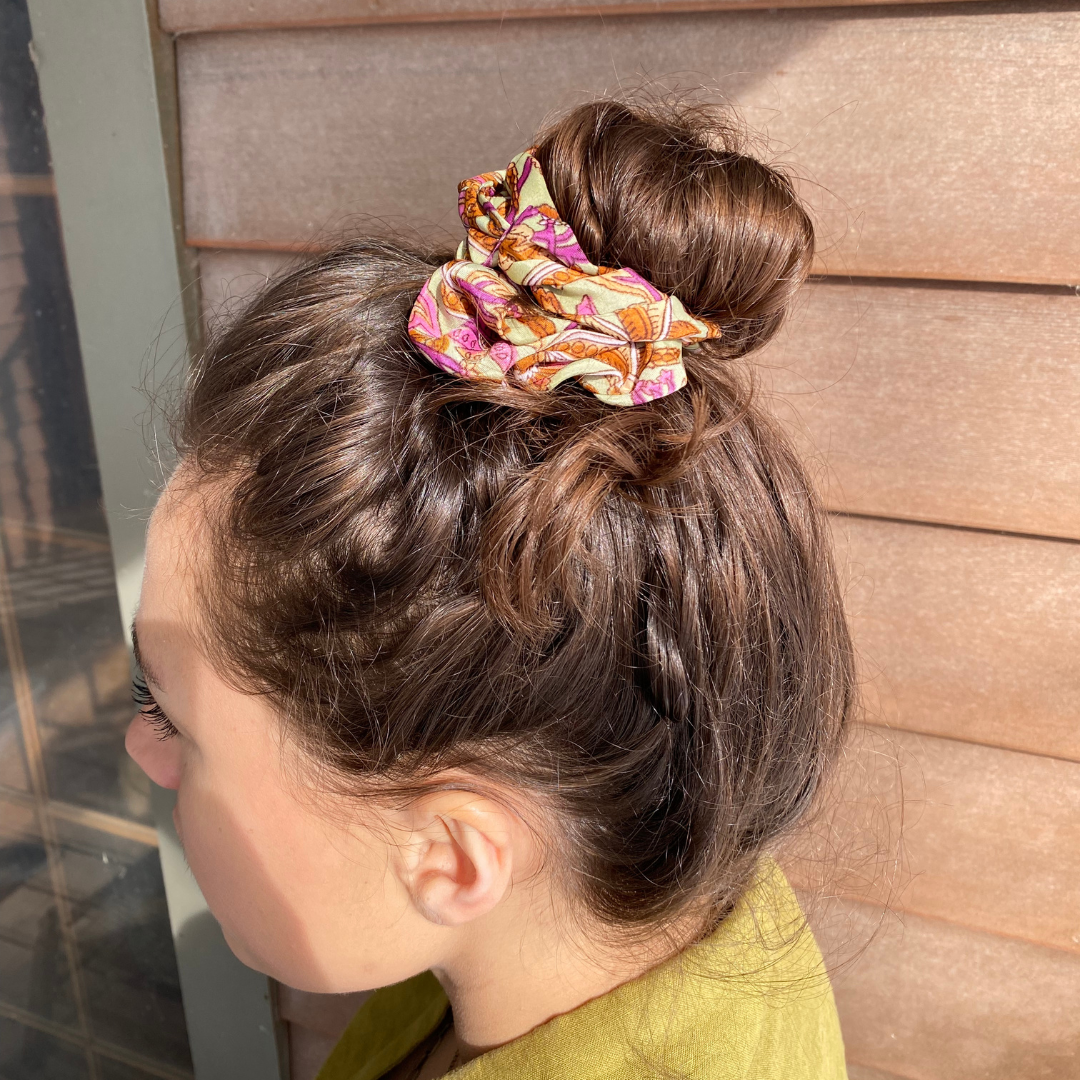 Repurposed Silk Scrunchie | Made From Upcycled Silk Scraps