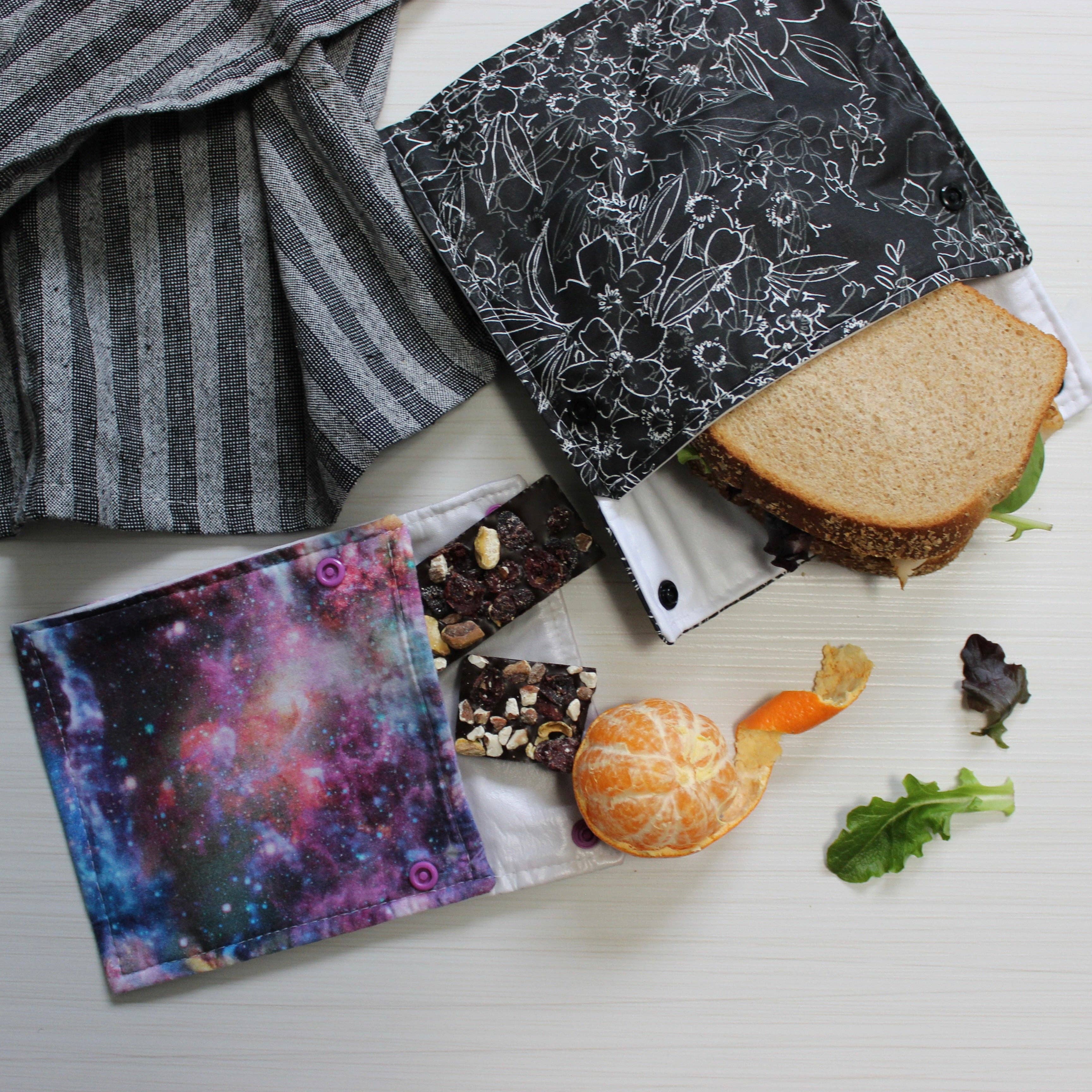 Food Bag Sets Picnic Snack and Sandwich Bags - Flora Verde
