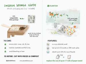 Floral Bursts - Swedish Sponge Cloths