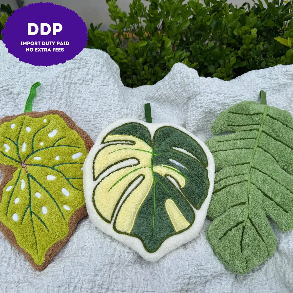 Earth Tone Leaf Hanging Hand Towels – Set of 3 or Individual