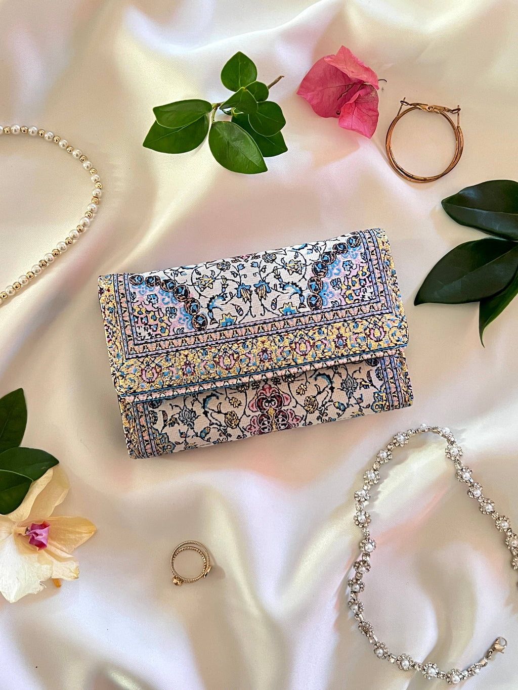 Small Boho Wallet, Turkish Rug Design Wallet for Women