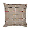 Contemporary Checkered Hand-Woven Throw Pillow