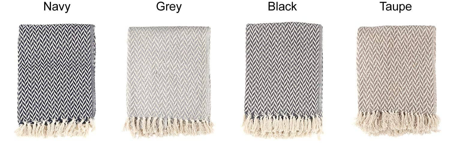 Patterned Cotton Throw Blanket - 50 x 70 - Style Options