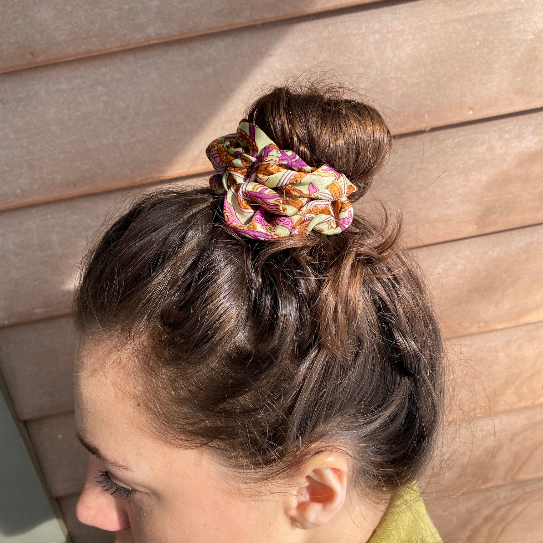 Repurposed Silk Scrunchie | Made From Upcycled Silk Scraps