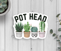 Pot Head Vinyl Sticker