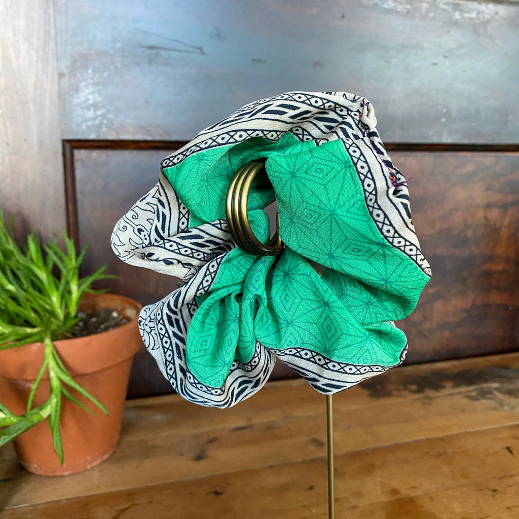 Repurposed Silk Scrunchie | Made From Upcycled Silk Scraps