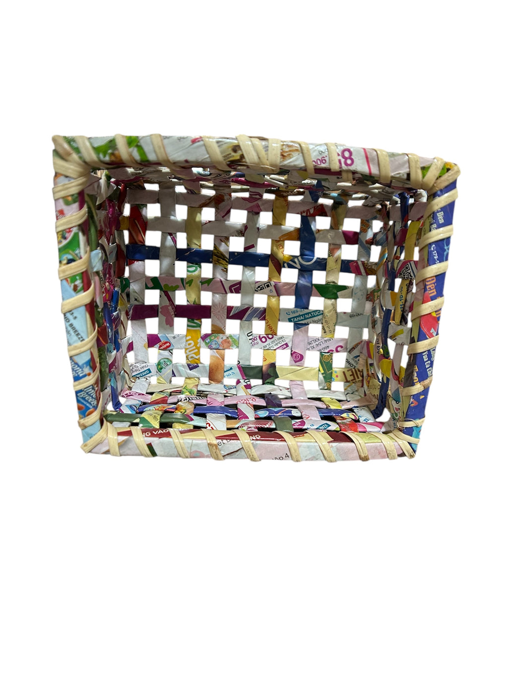 Upcycled Paper Basket Sm-Small : 6x5.5x3.5