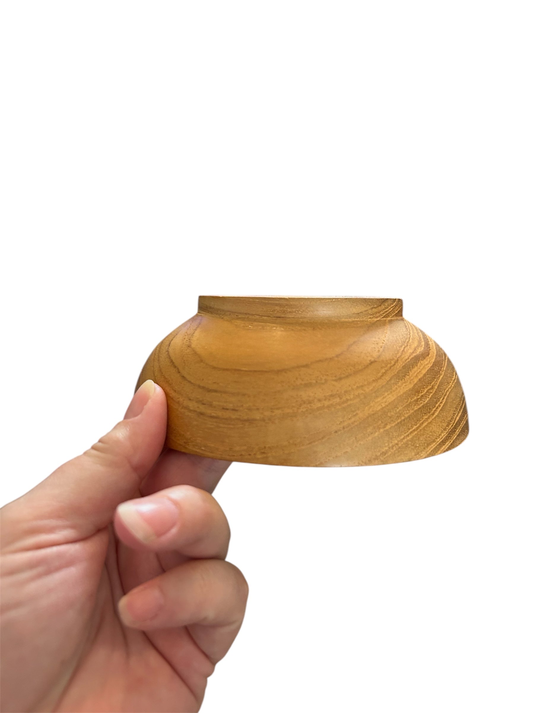 Teak Wood Root Bowl 5”Dx3”H
