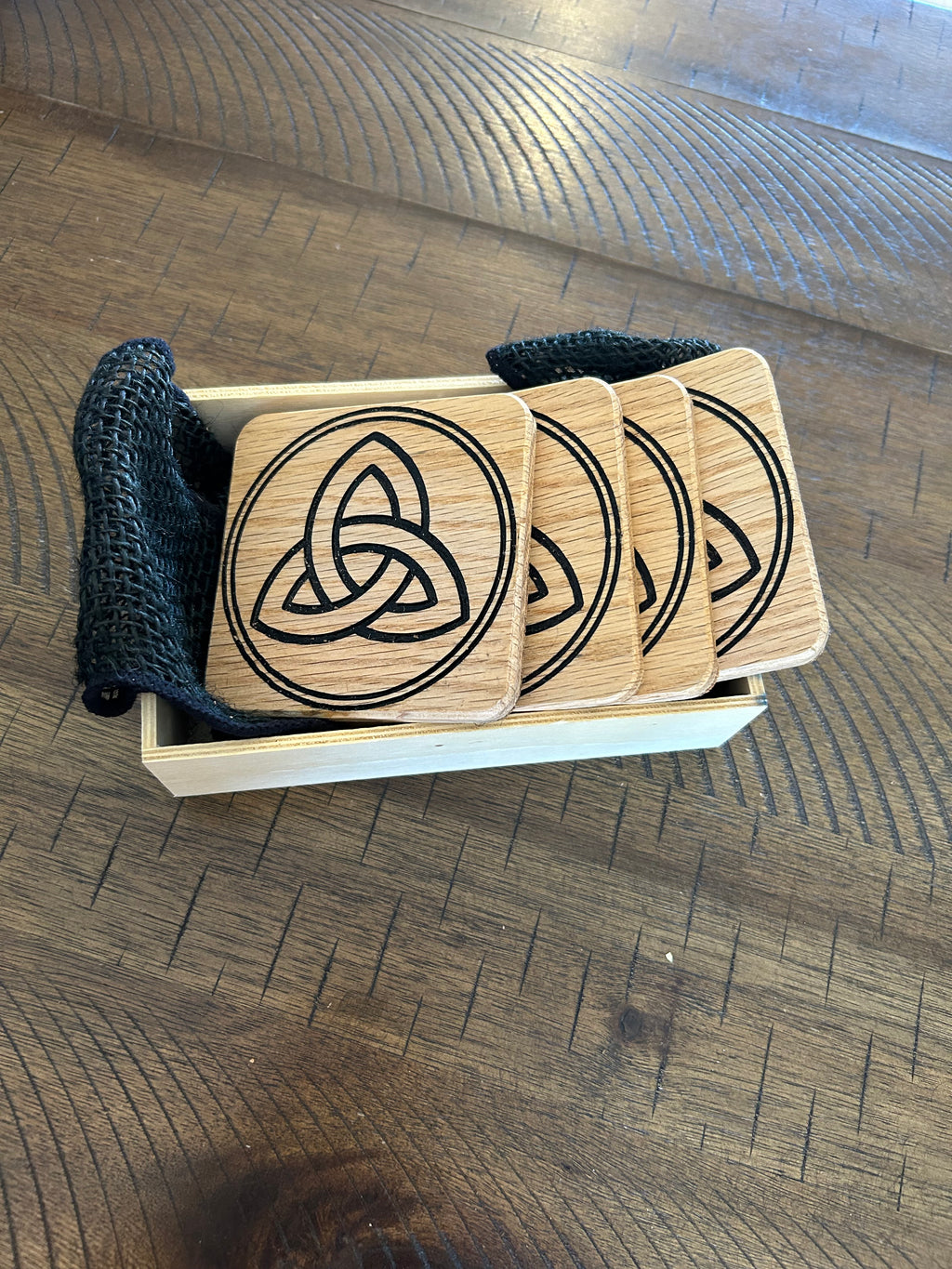 Recycled White Oak Coaster Set