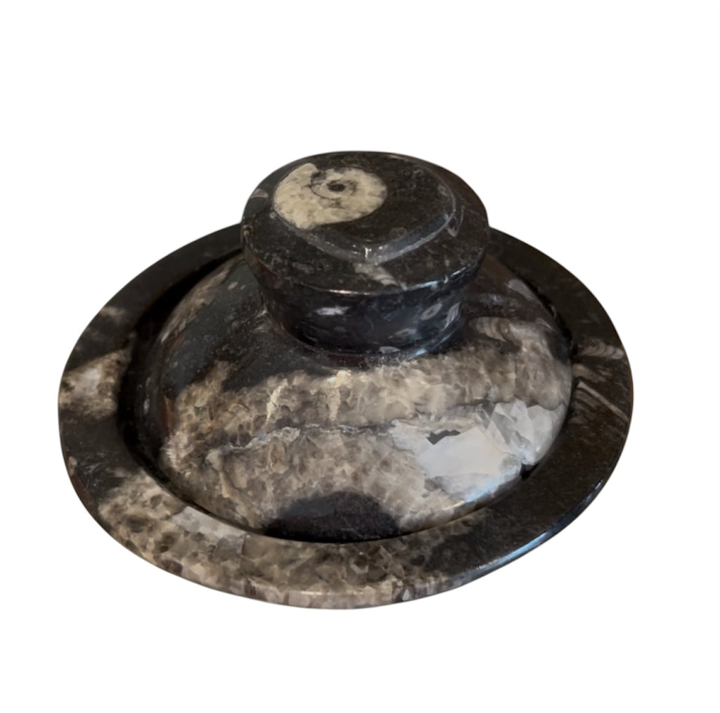 Incense Fossil Jar-Black : One
