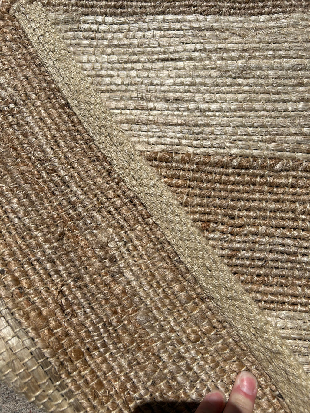 Close-up of a textured brown fabric showing back same as front