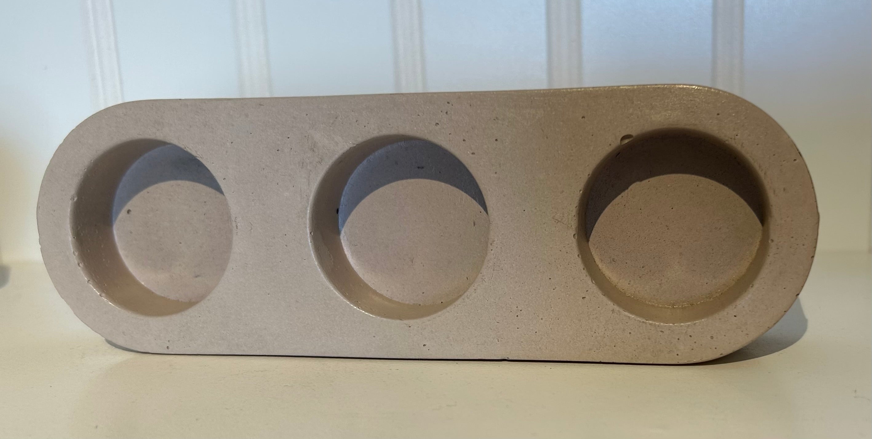 Concrete Trio Blush Tea Light-Blush : One