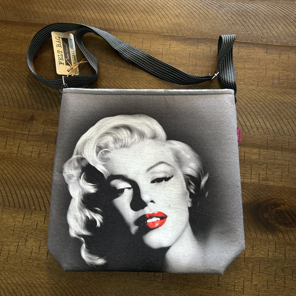 Monroe Grey Recycled Felt Shoulder Bag