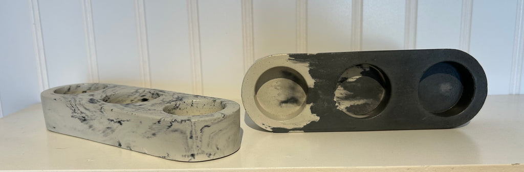 Concrete Trio Grey Tea Light-Grey : ONE