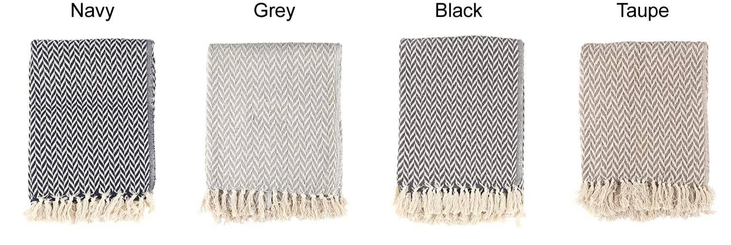 Patterned Cotton Throw Blanket - 50 x 70 - Style Options