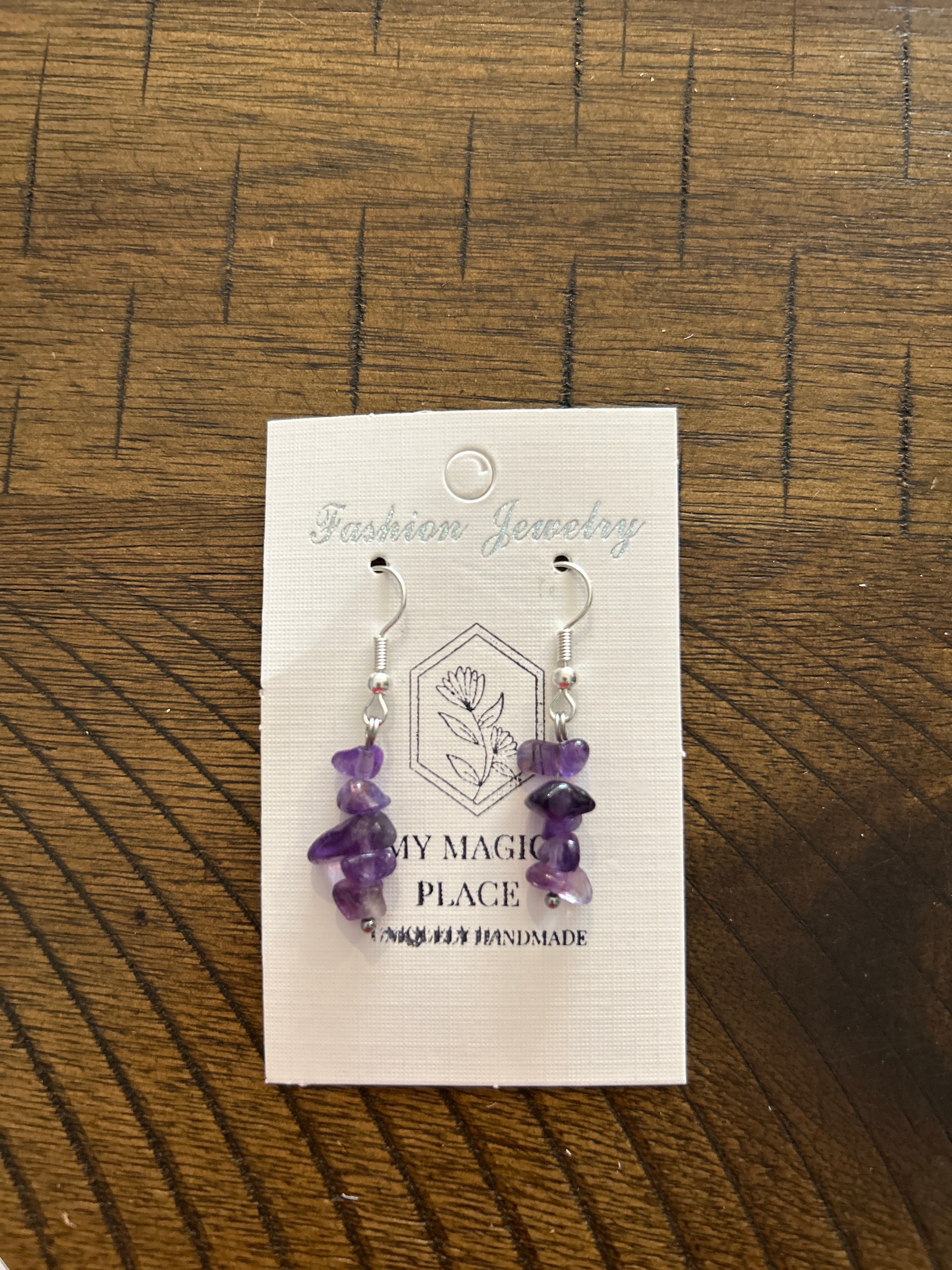 Crystal Earrings ,Stacked Stone Drop Earrings Bohemian Style