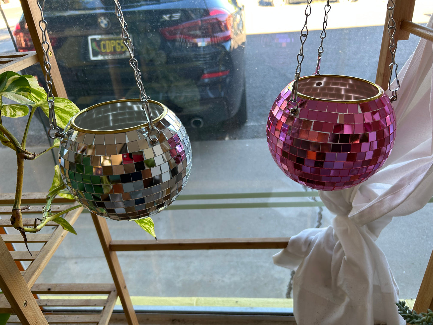 6" Disco Ball Planter