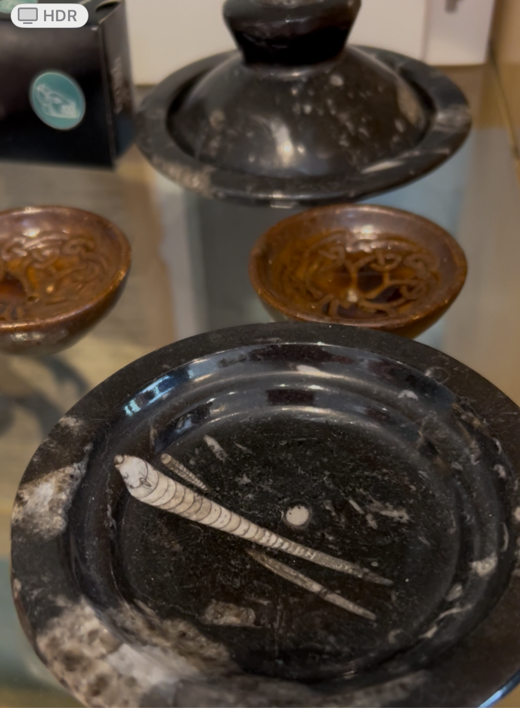 Incense Fossil Jar-Black : One