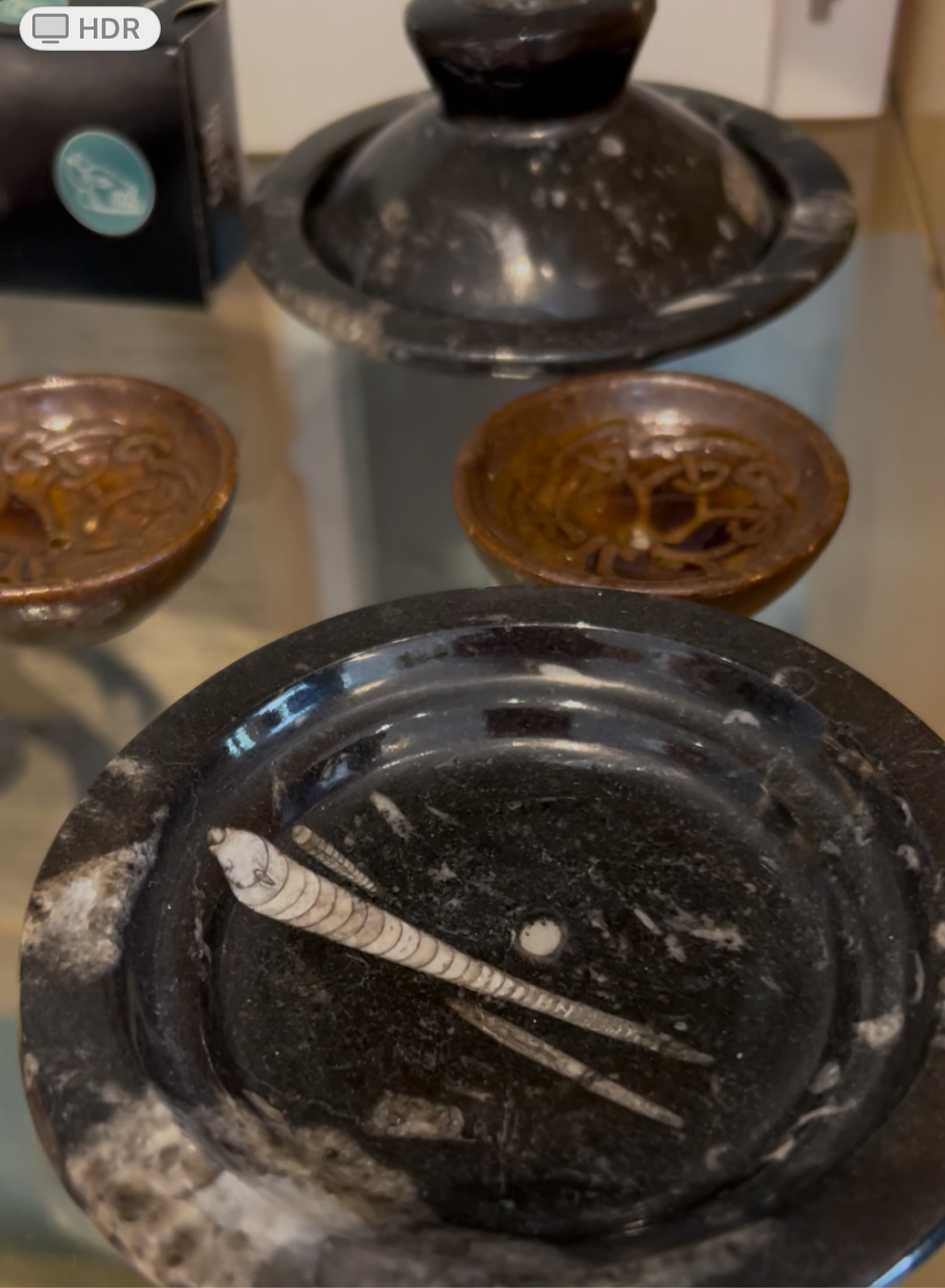 Incense Fossil Jar-Black : One