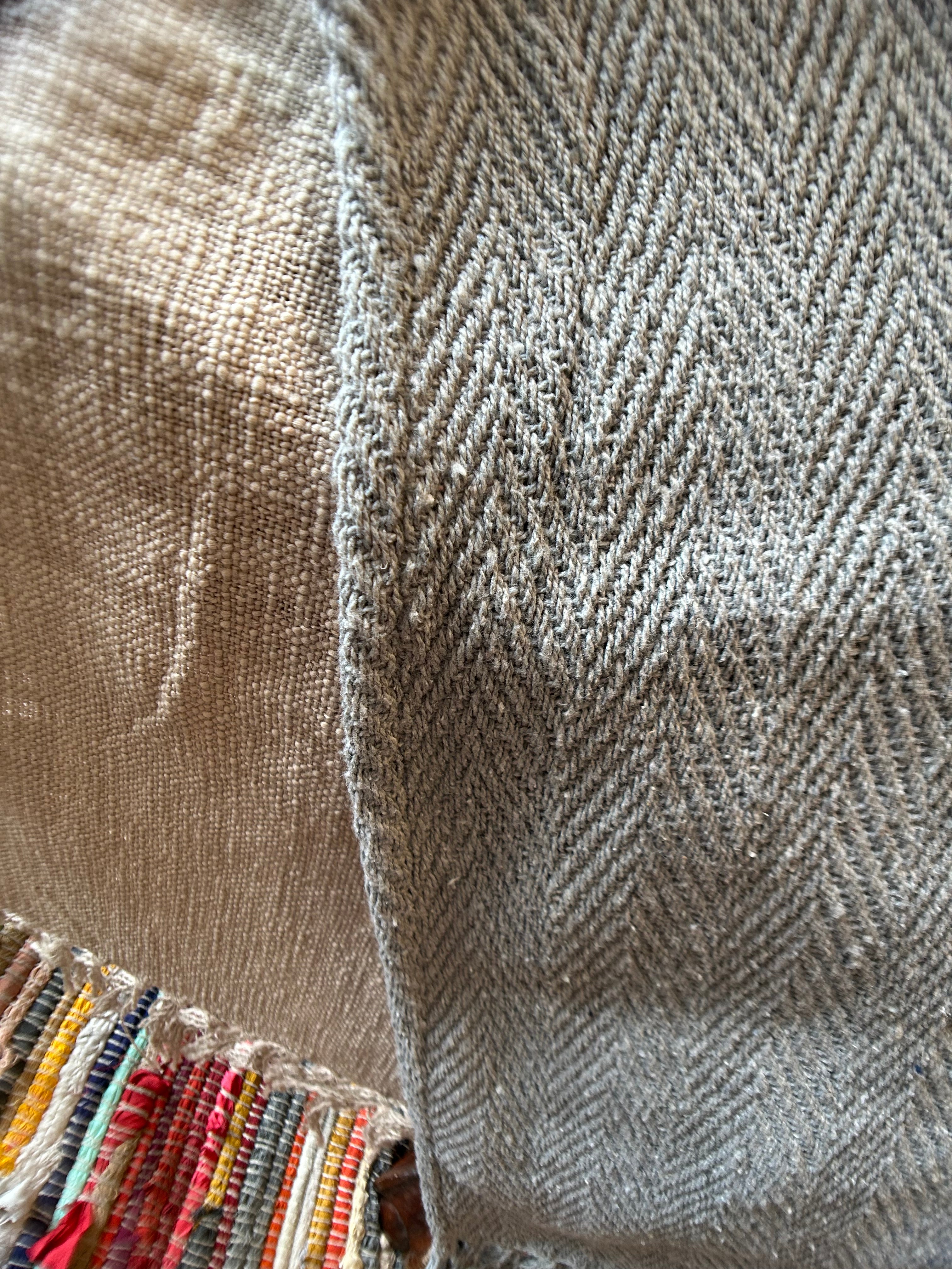 Cotton Herringbone Throw Blanket - 50 x 70 - Color Options