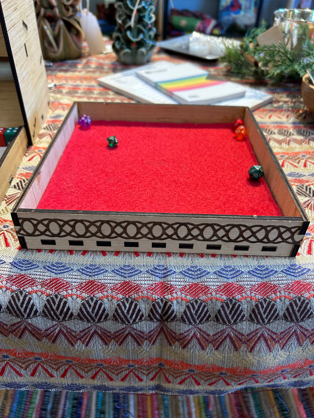 Felt Lined Dice Tray