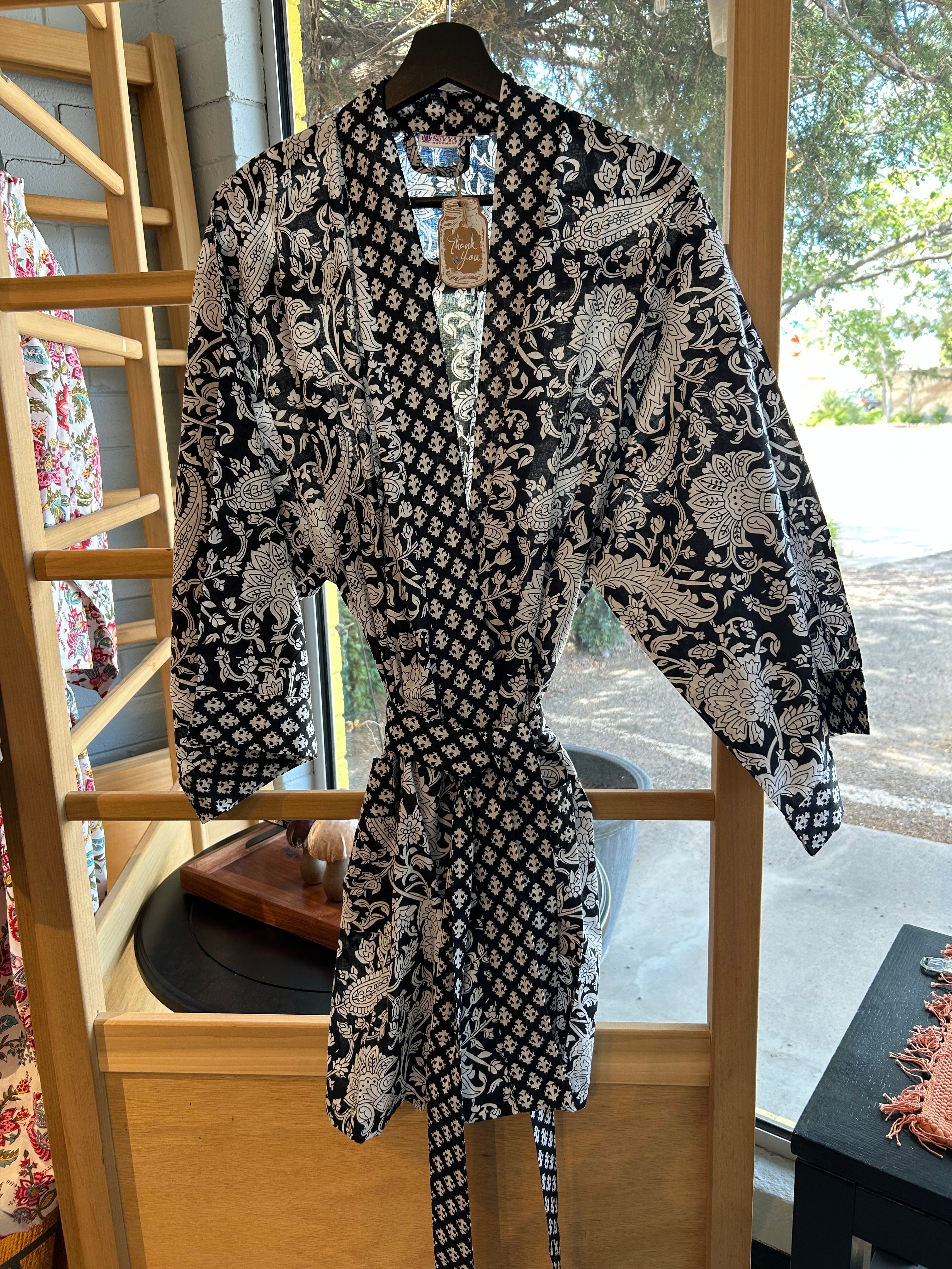 Short Cotton Kimono Robes