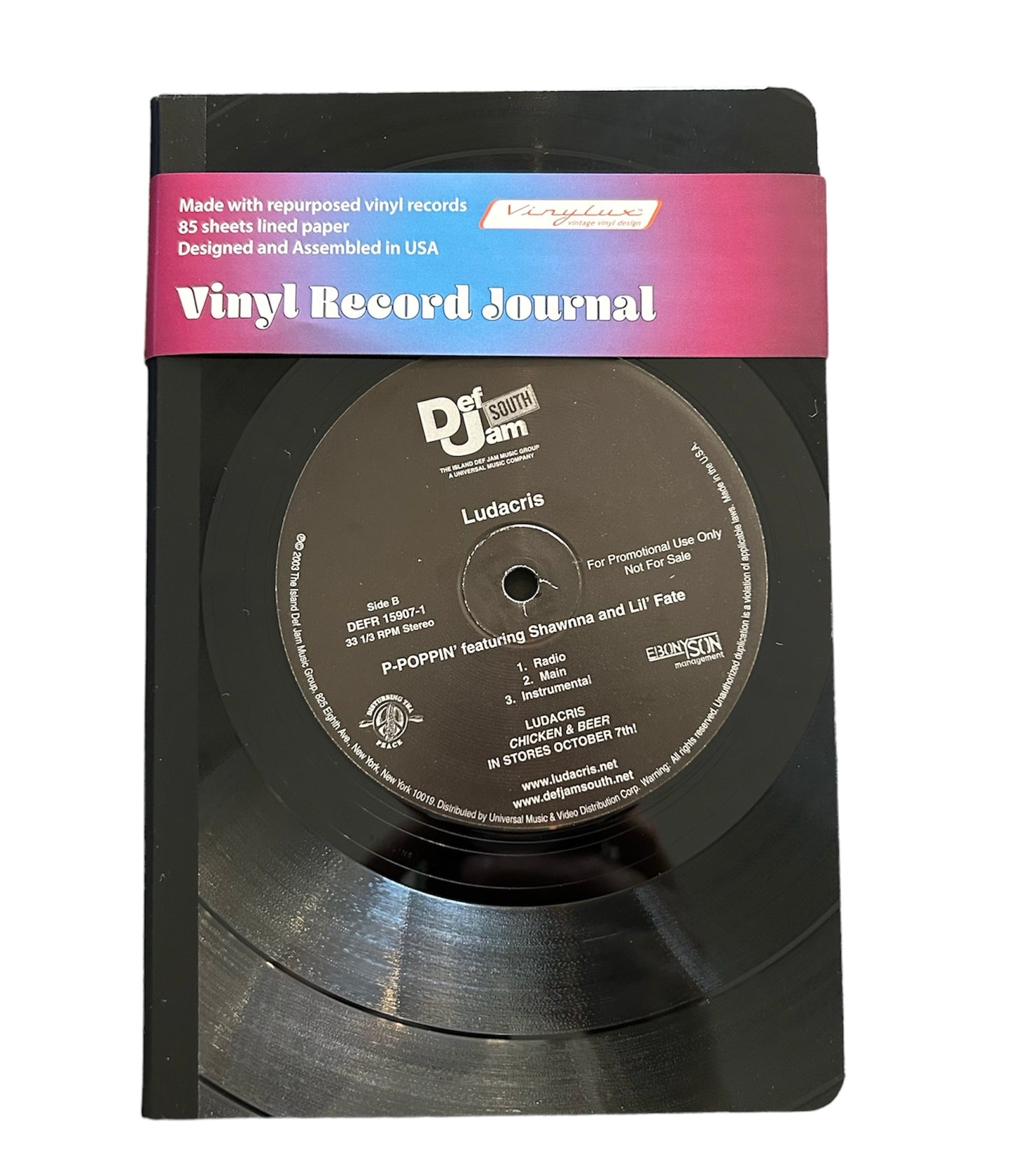 Large LP Vinyl Record Journal