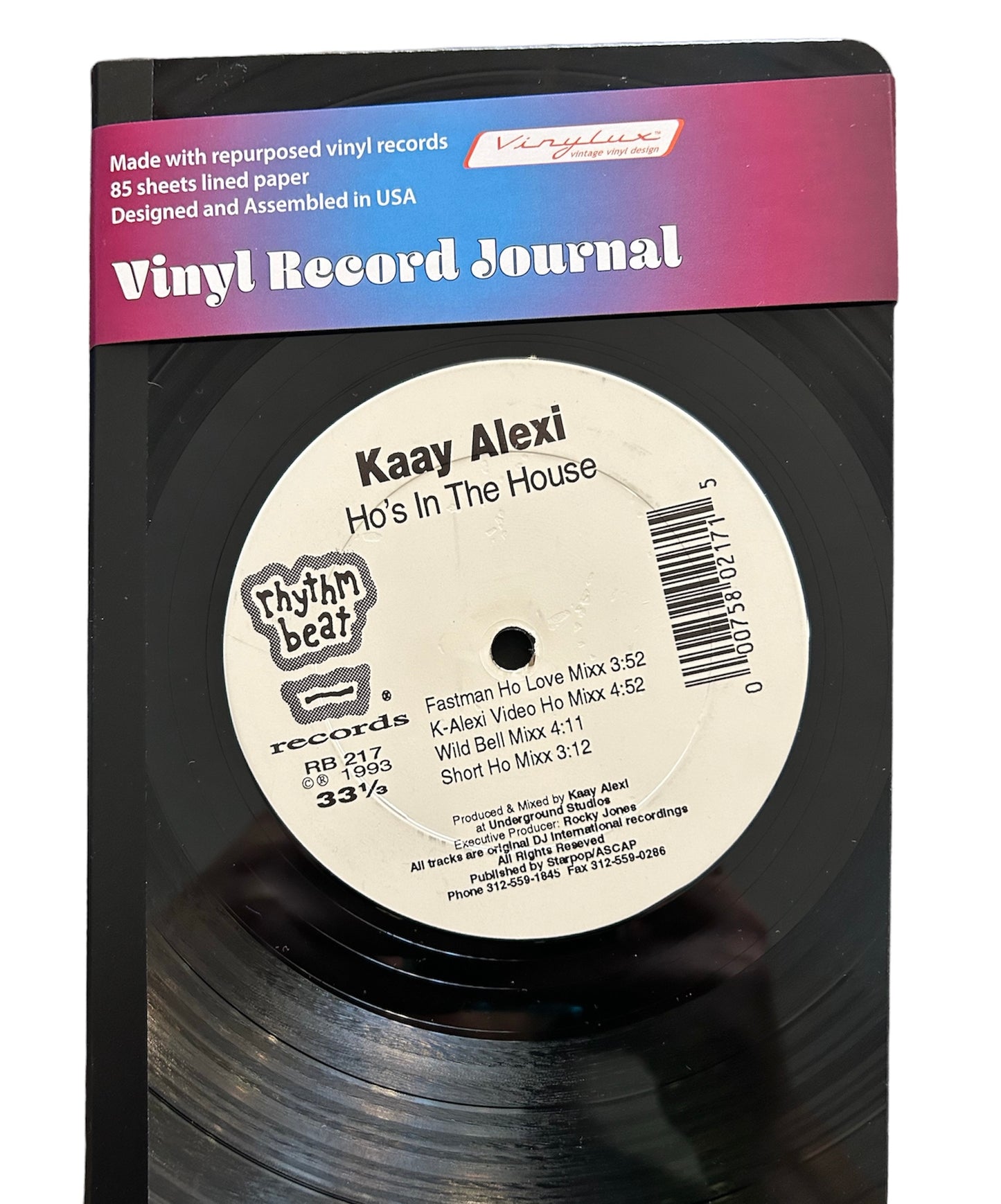 Large LP Vinyl Record Journal