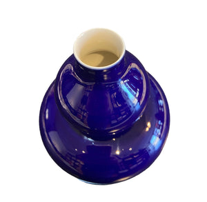 Glossy Porcelain Mini Gourd Vase: Indigo