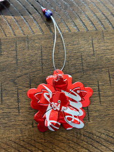 Recycled 3D Flower Ornament 2 Sizes