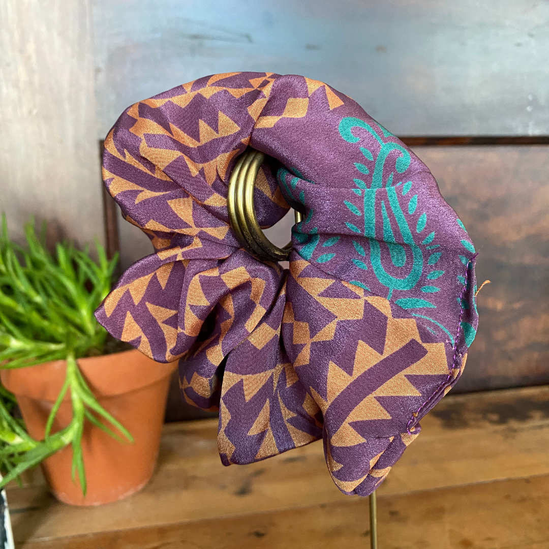 Repurposed Silk Scrunchie | Made From Upcycled Silk Scraps