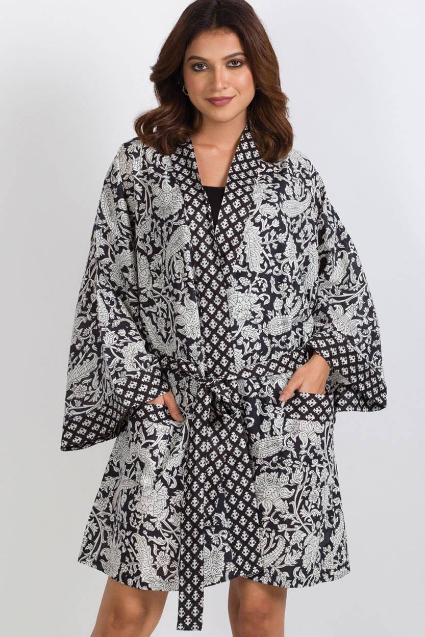 Short Cotton Kimono Robes