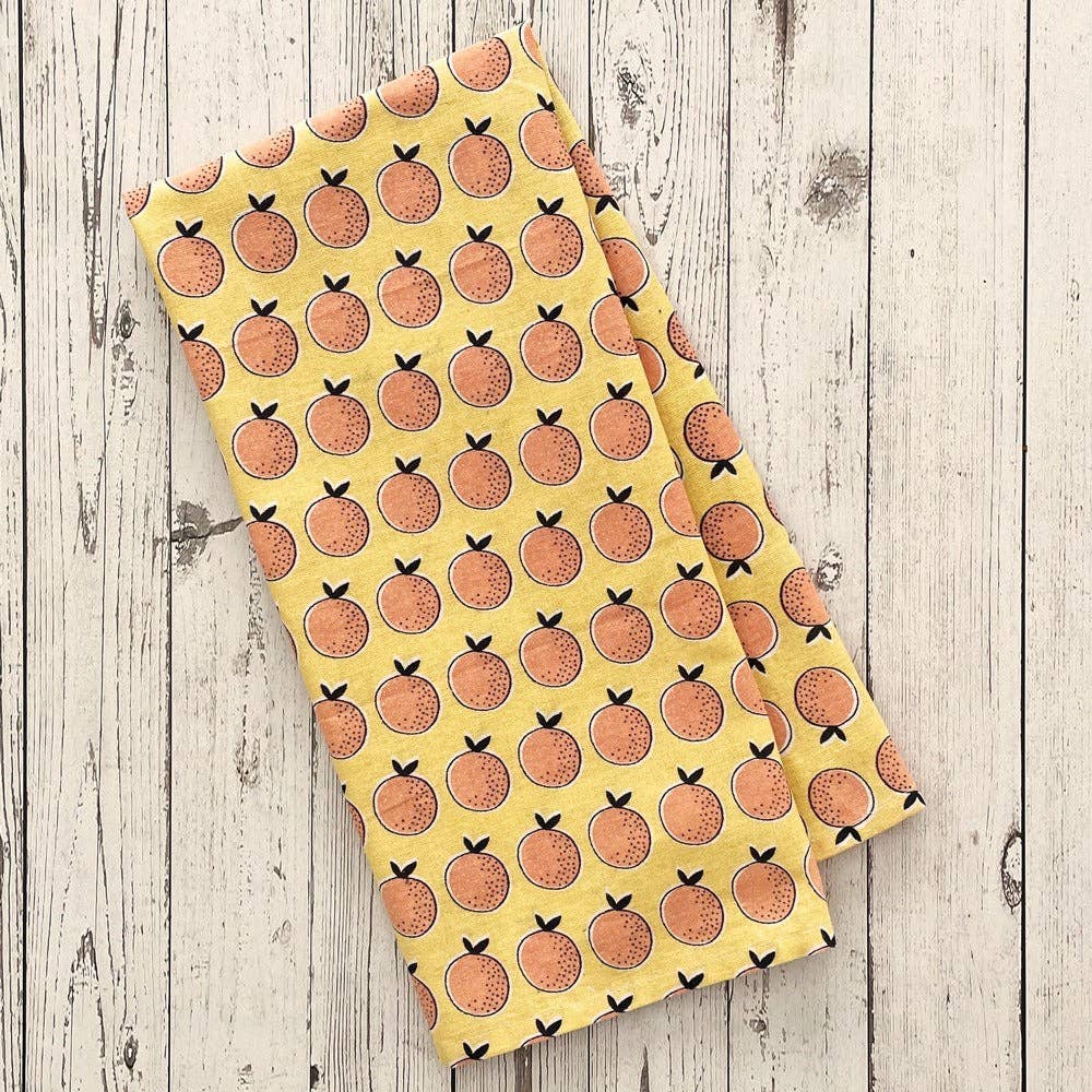 Orange Floursack Kitchen Towel