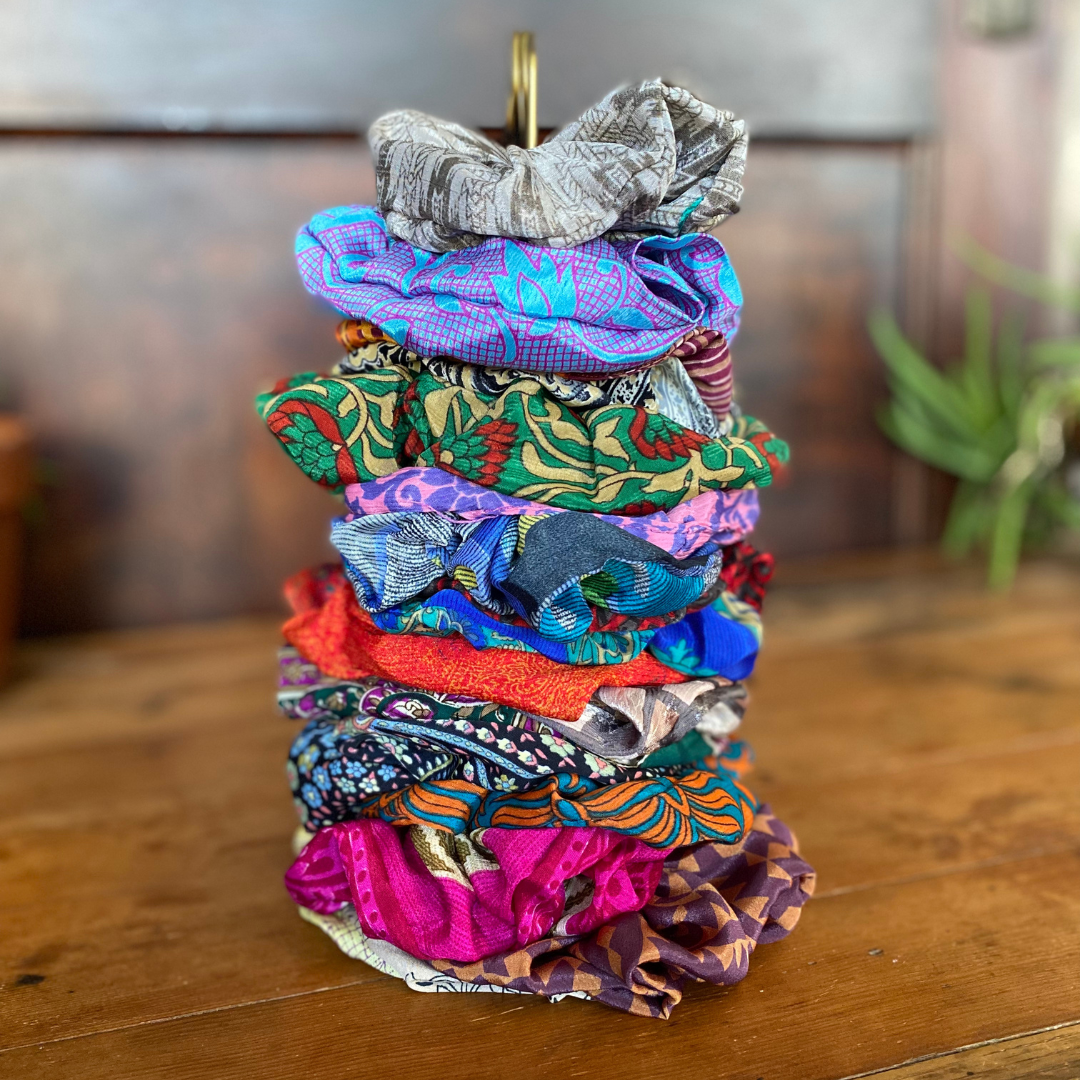 Repurposed Silk Scrunchie | Made From Upcycled Silk Scraps