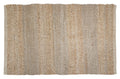 Textured woven rug with natural fiber pattern on a white background made of hemp.