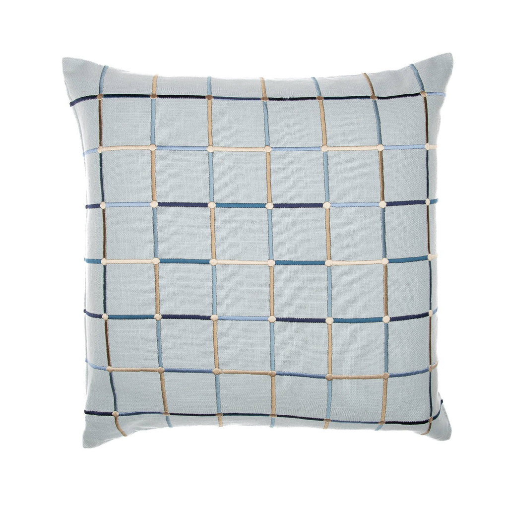 Contemporary Checkered Hand-Woven Throw Pillow
