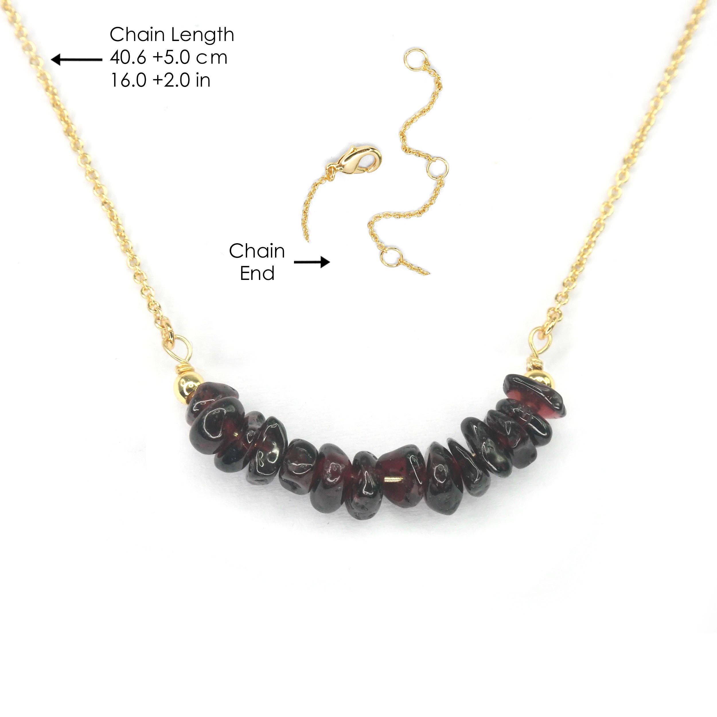 Healing Stones Necklace - Garnet