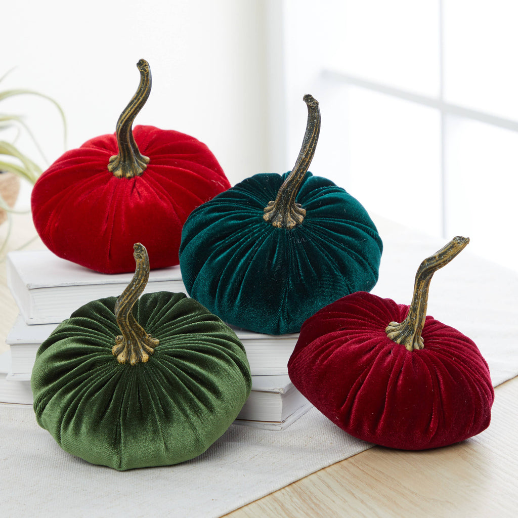 Pumpkin Small  Velvet Fall Decor Gift for New Apartment Best