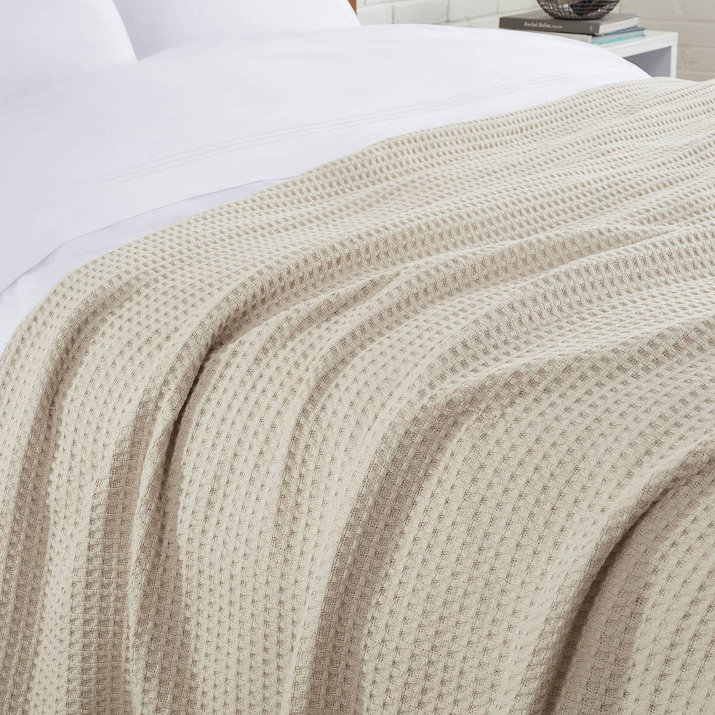 Waffle Weave Luxury Bed Blankets, Soft, Size & Color Options