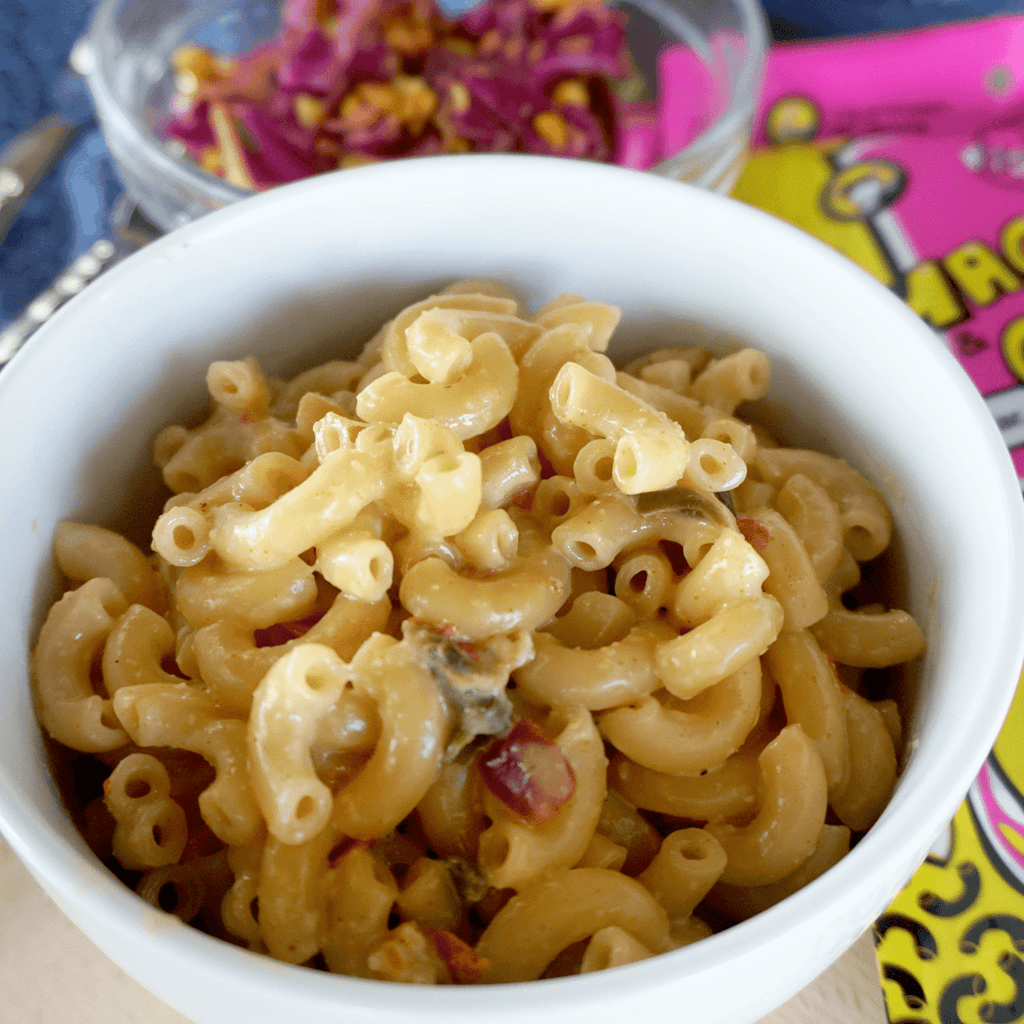 Hatch Red Chile, Garlic, Cheddar Mac and Cheese