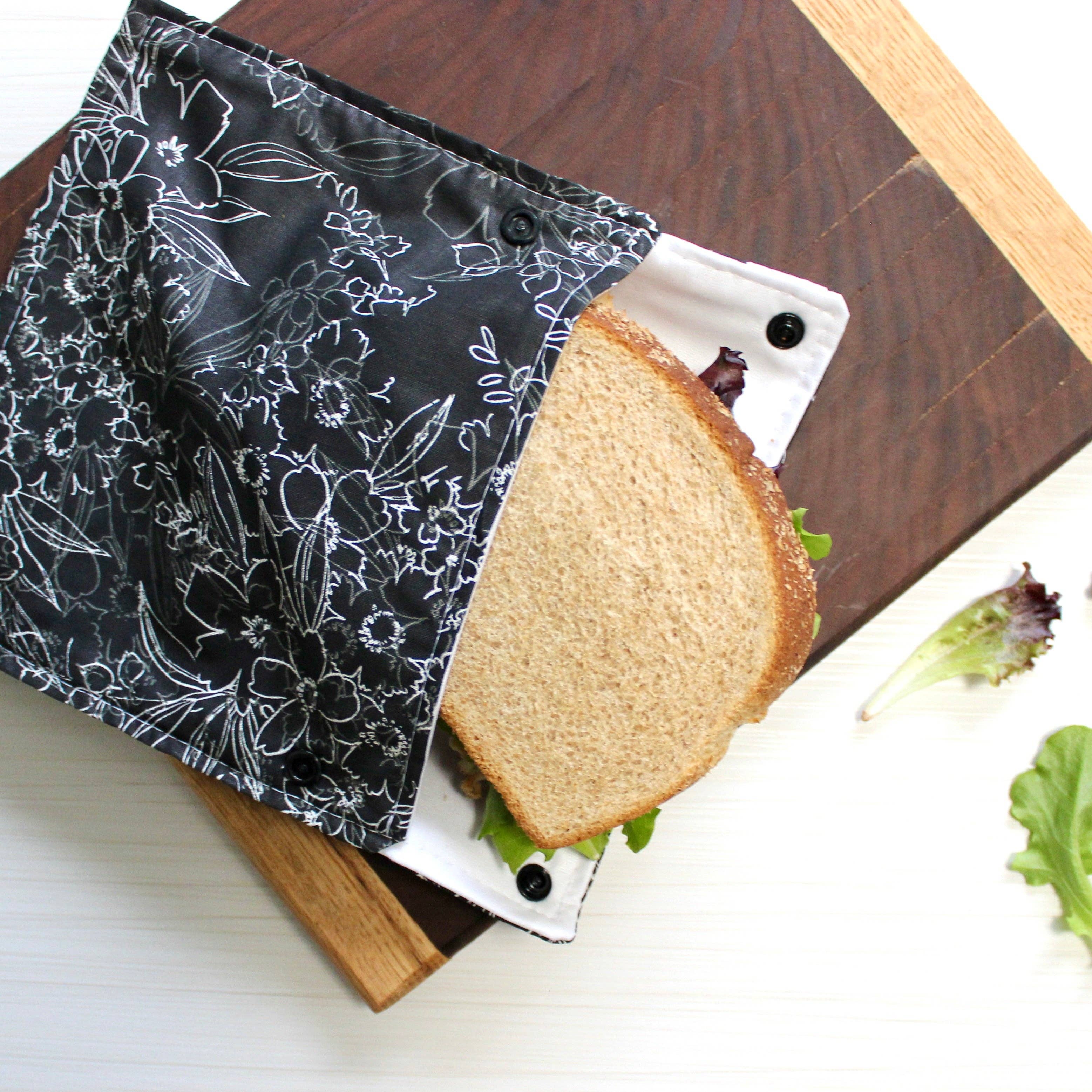 Food Bag Sets Picnic Snack & Sandwich Bags - Retro Petal Pop