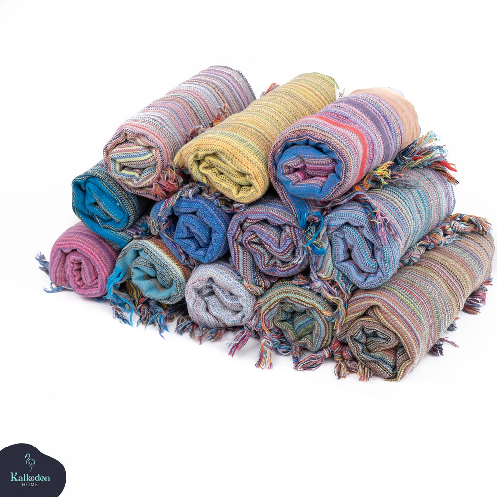 Rainbow Beach Towel | Turkish Towel | Sarong | Beach Wrap