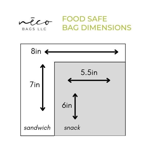 Food Bag Sets Picnic Snack and Sandwich Bags - Flora Verde
