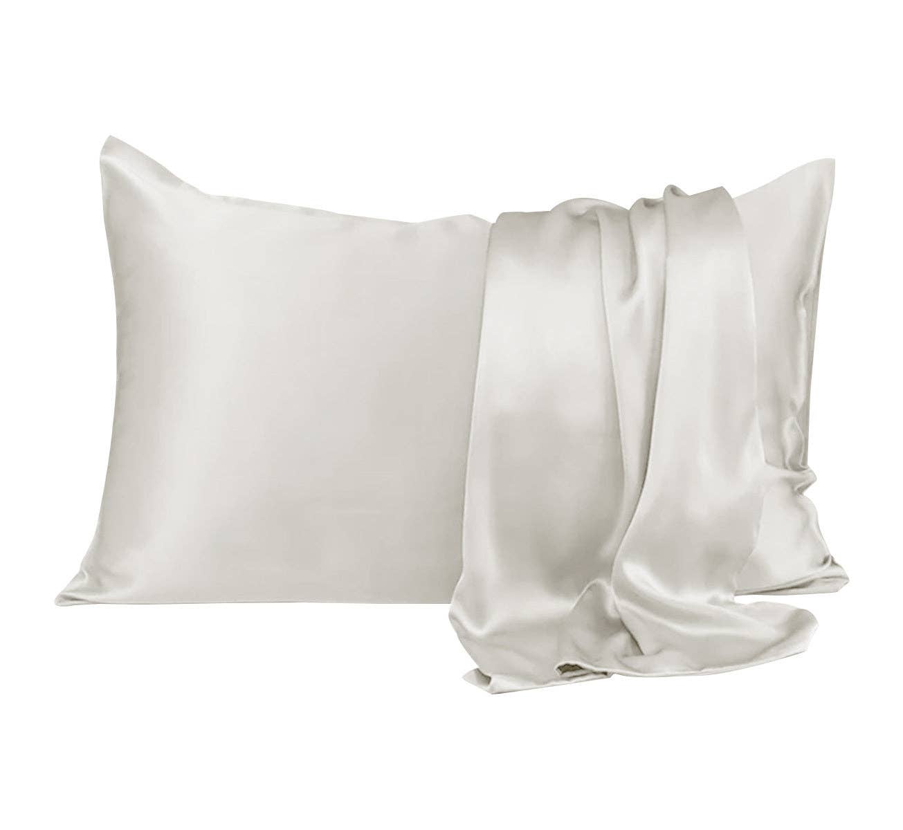 Silk Pillow Case: Silver Grey / Queen