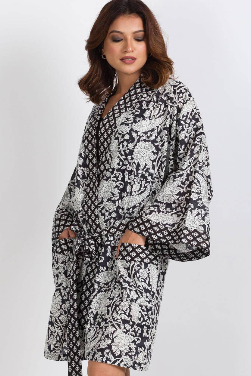 Short Cotton Kimono Robes